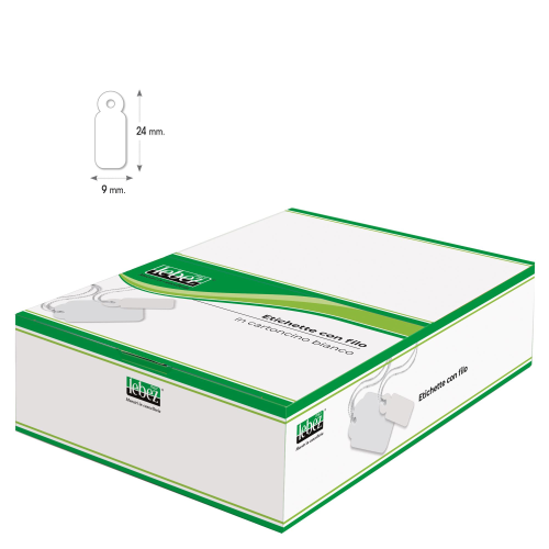 SCATOLA 1000 ETICHETTE CON FILO A384 (9X24MM